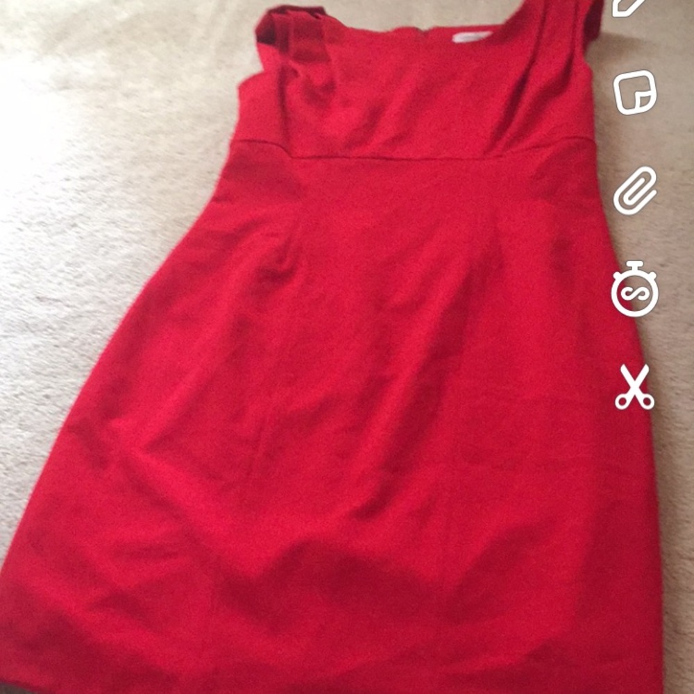 Red Calvin Klein dress 👗.